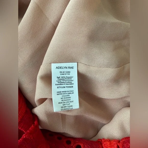 Adelyn Rae Red Lace Midi Dress, size S, NWT - Picture 10 of 11